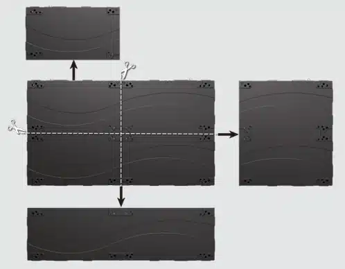 Découpe multiple pour plusieurs épissures